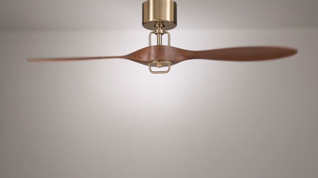 Video 1 Watch A Video About the Casa Vieja Longbow Brass and Walnut Indoor Outdoor Ceiling Fan