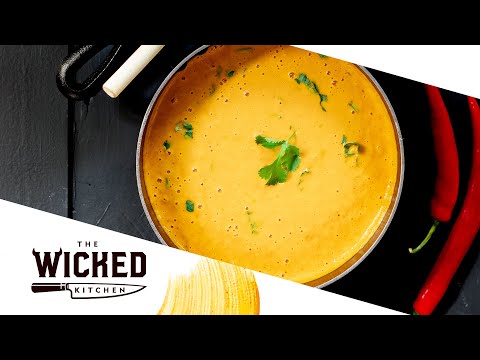 Sweet Potato & Cauliflower Vegan Nacho Cheese Sauce Made Without Nuts or Soy