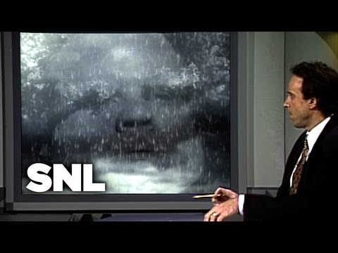 Chris Farley as The Storm of the Century - Saturday Night Live