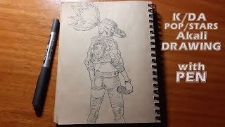 Kda fan art drawing