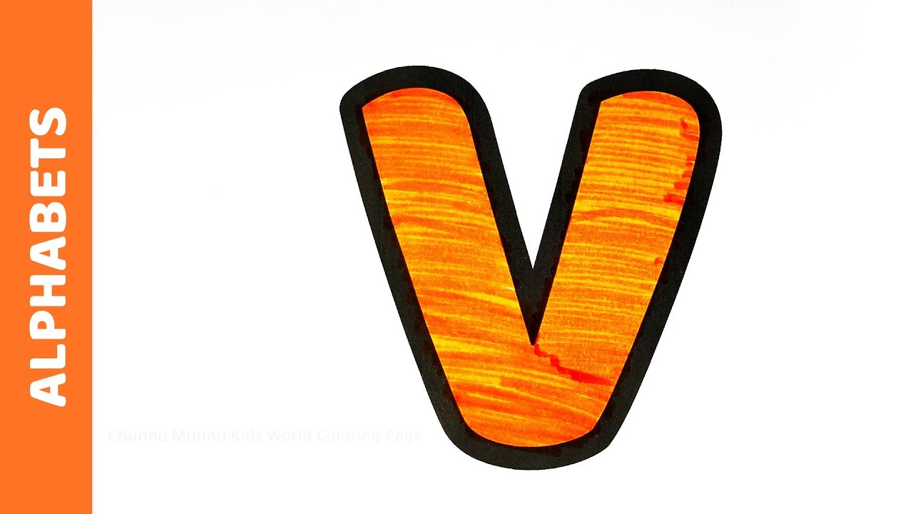 Letter V Coloring | Fun Alphabet Coloring Activity | Learn ABC for Beginners