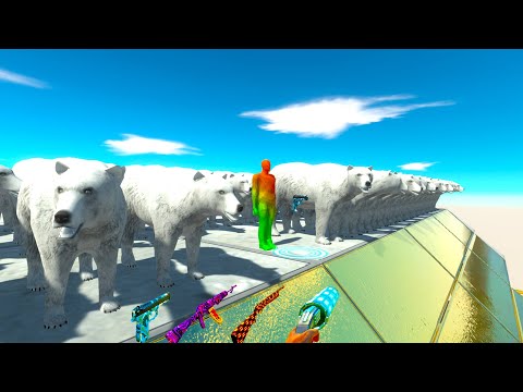 50x POLAR BEAR & FPS AVATAR RESCUE MISSION - Animal Revolt Battle Simulator