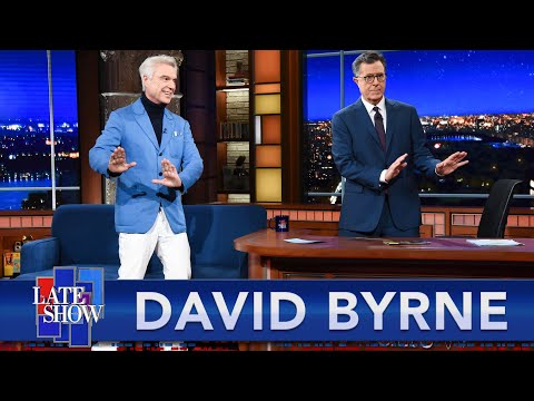 David Byrne Teaches Stephen Some New Dance Moves And Shares Hilarious Drawings
