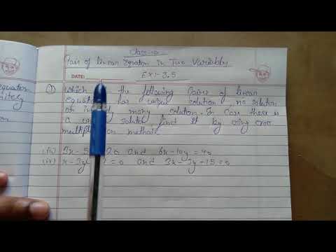 Pair of Linear Equation in Two Variable Ex :- 3.5 Question no.1 (iii) (iv) Answer