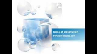 Blue Cube PowerPoint Template by PoweredTemplate.com