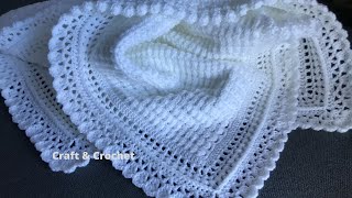 Easy crochet baby blanket/ craft & crochet blanket 2341