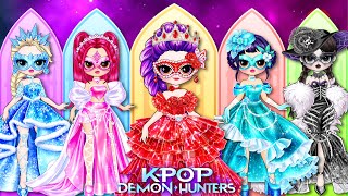 K-Pop Demon Hunters | Huntrix & Disney Princess Try Prom Dresses! | DIY Fashion Paper Dolls