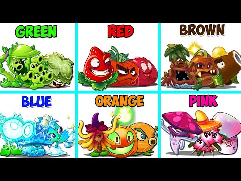 PVZ 2 - Random 16 Team Colorful Plants Battlez - Who Will Win? @Agaming623