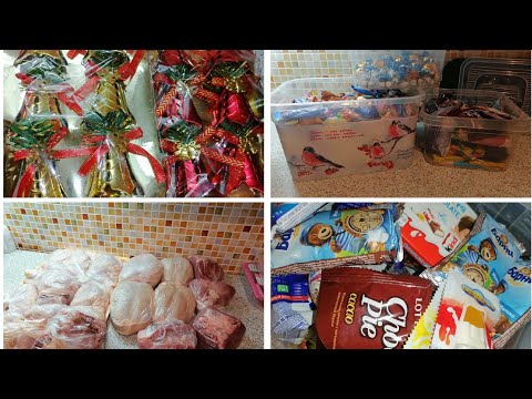 ВЛОГ//ЗАКУП ПРОДУКТОВ//ЗАГОТОВКА МЯСА,ПТИЦЫ//РАЗБОР НОВОГОДНИХ ПОДАРКОВ//