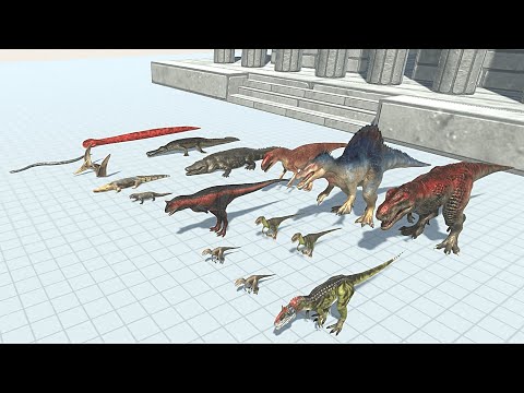 CARNIVORE DINOSAURS vs REPTILE TEAM Competition - Animal Revolt Battle Simulator