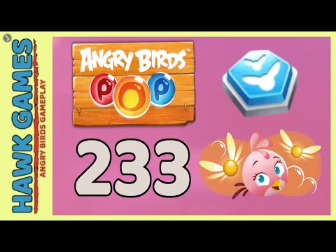 Angry Birds Stella POP Bubble Shooter Level 233 - Walkthrough, No Boosters