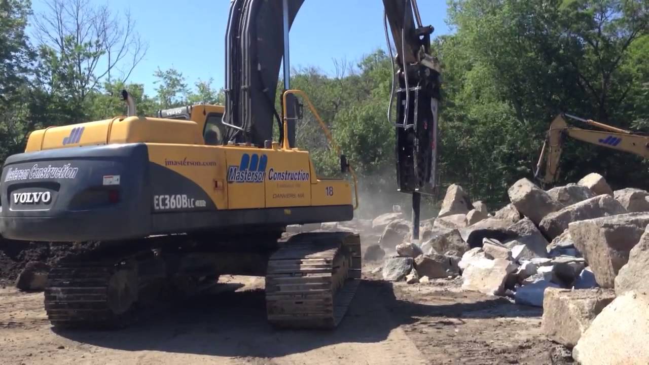 J. Masterson Construction's hydraulic hammer