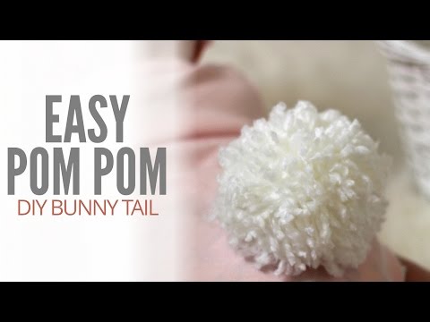 Easy DIY Yarn Pom Pom Bunny Tail | MAKE