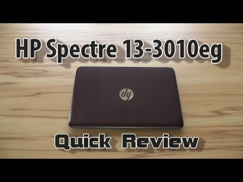 HP Spectre 13-3010eg Quick Review - 13.3" Windows 8.1 Ultrabook