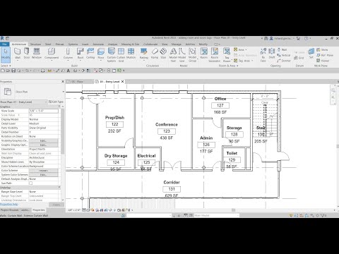 REVIT 2022 ARCHITECTURE LESSON 36: ADD ROOMS AND ROOM TAGS