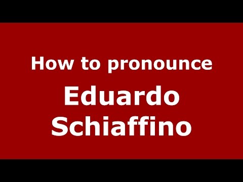 How to pronounce Eduardo Schiaffino (Spanish/Argentina) - PronounceNames.com