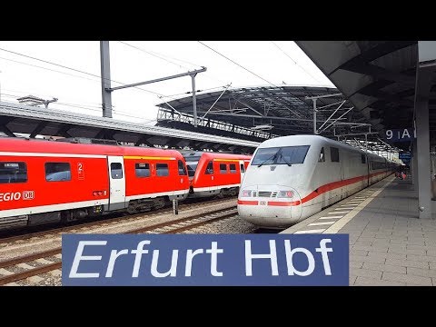 10 Min in Erfurt Hbf: ICE 1,ICE 3,ICE T,IC 2(Durchfahrt),RE,Erfurt Bahn,Arbeitszug