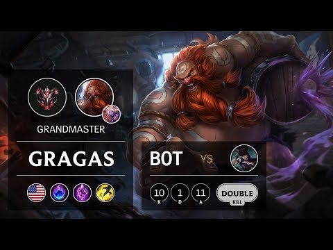 Gragas Bot vs Caitlyn - NA Grandmaster Patch 9.18