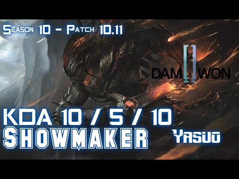 DWG Showmaker YASUO vs SETT Mid - Patch 10.11 KR Ranked