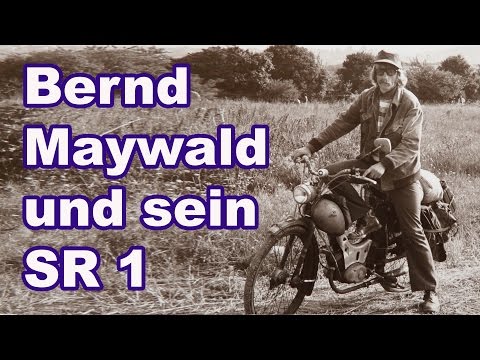 Bernd Maywald and his Simson moped SR1