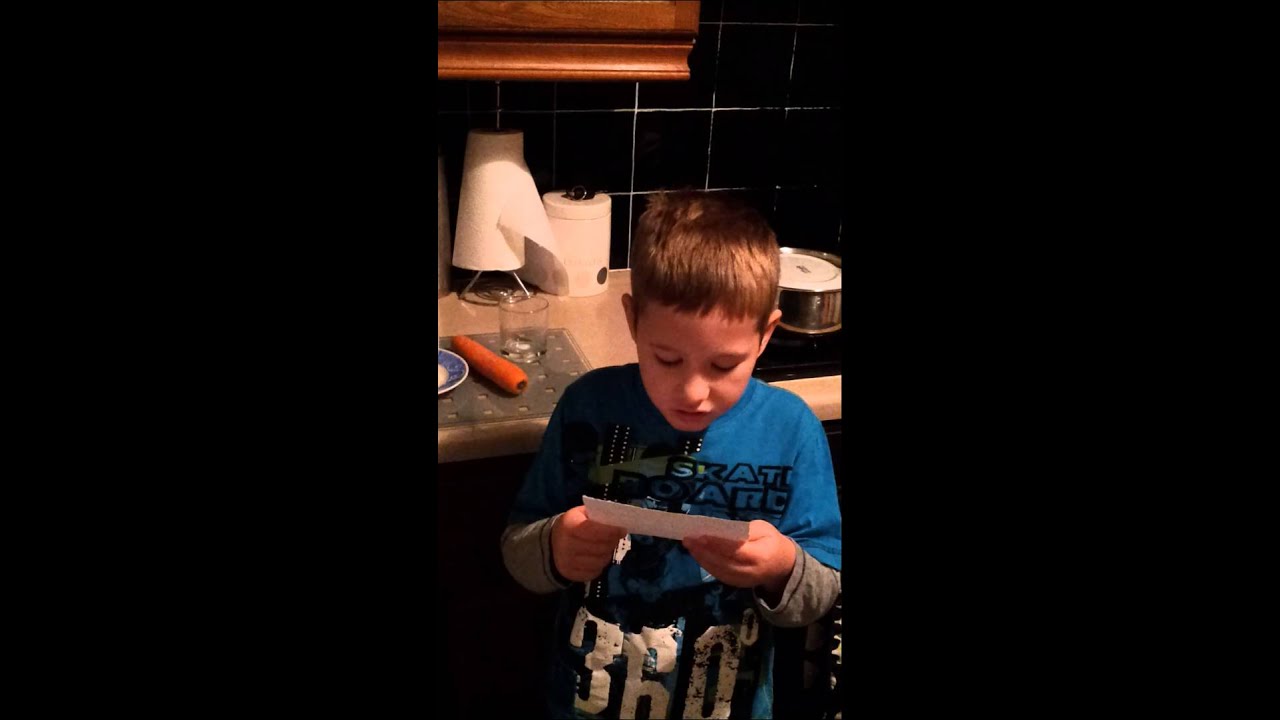 Christmas morning. Santa's letter.