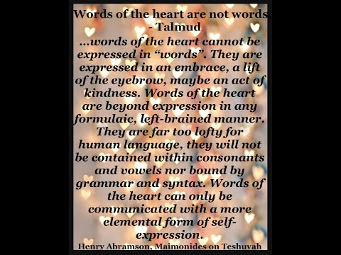 Learning from the Siddur: Yom Kippur, Al Cheit Prayer part ONE- Heart Work