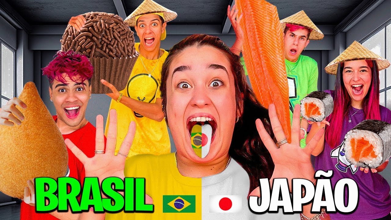 COMIDA BRASILEIRA VS JAPONESA *doces extremos