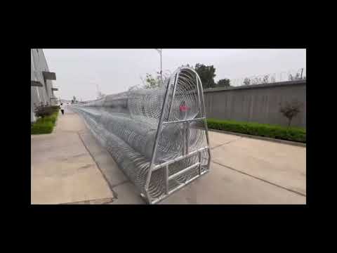 Metal woven thorns to block vehicles and people