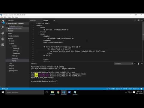[Getting Started with Node.js] Lesson 21 Building the User Interface   Top Terms