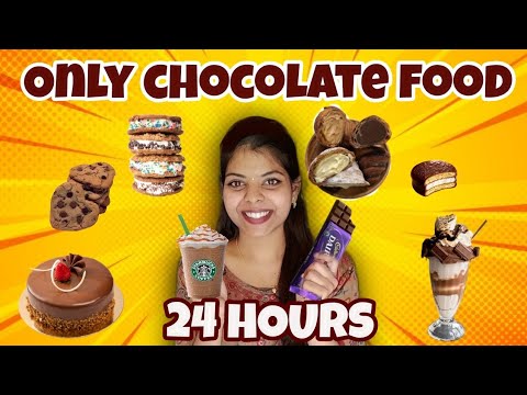 We ate only *CHOCOLATE FOOD🍫🍪🍩 for 24 hours|went sweet sweeter sweetest..😂|Sharmila George