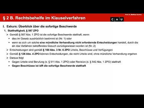 Vertiefung ZPO II Zwangsvollstreckungsrecht – Folge 03 (Rechtsbehelfe Klauselverfahren; Zustellung)