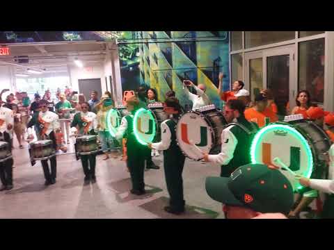University of Miami Frost Band of the Hour Drumline (illuminated) vs The Cuse 10 21 17