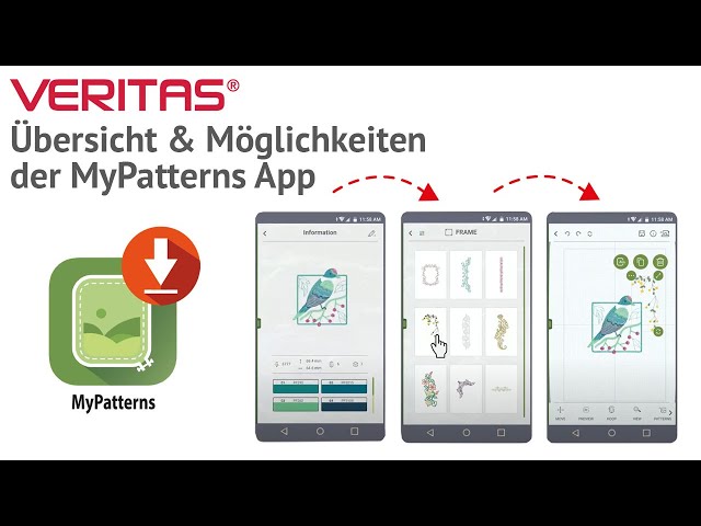 Video Teaser für VERITAS Florence - Übersicht und Möglichkeiten der MyPatterns App (DE/EN)