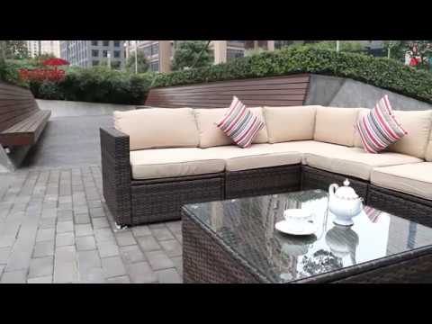 Sundale Outdoor Rattan Furniture Installation