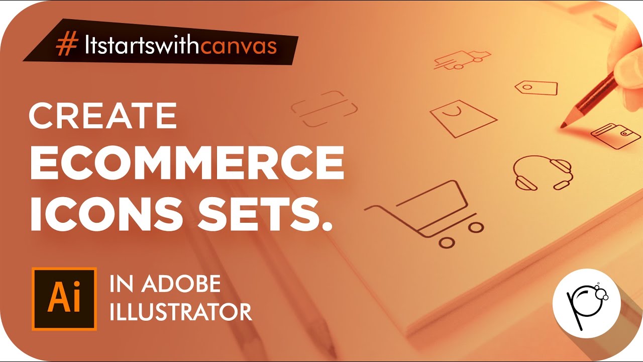 Create E-commerce essential icons in adobe illustrator cc 2020 | #itstartswithcanvas #pelfizz