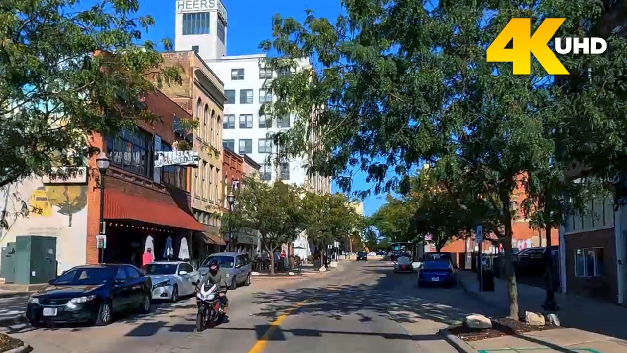 Immersive street-level walking tour through Springfield Downtown, United States, showcasing authentic urban landscapes, local architecture, and the vibrant atmosphere of the city's neighborhoods