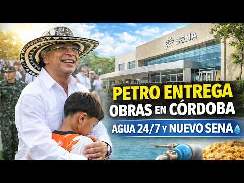 PETRO ENTREGA OBRAS EN CÓRDOBA: agua 24 horas y nuevo SENA