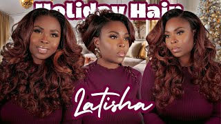 Long Thick Curly Hair: Sensationnel LATISHA WHAT LACE - Synthetic Wig (HOLIDAY HairStyles)