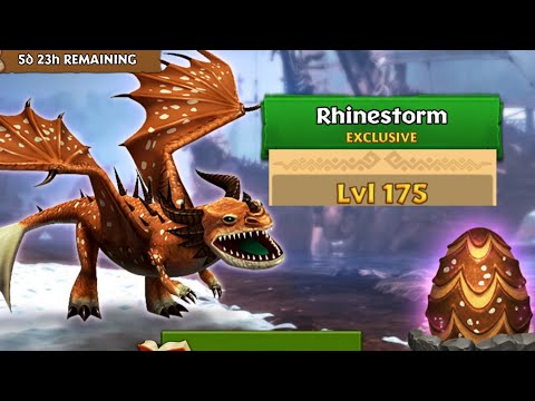 RHINESTORM MAX LEVEL 175 TITAN MODE - Exclusive Rockstomper - Dragons: Rise of Berk