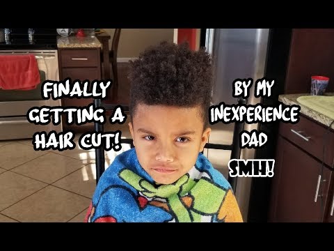 Devyn finally gets fro hawk cut off! Hair cut long over due!