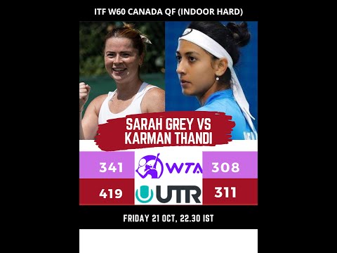 ITF $60K Saguenay: Karman Thandi vs Sarah Beth Grey - HLs
