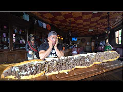 Taking on the Massive Palace Cheese Steak Challenge at Philly Boys in Fernandina Beach