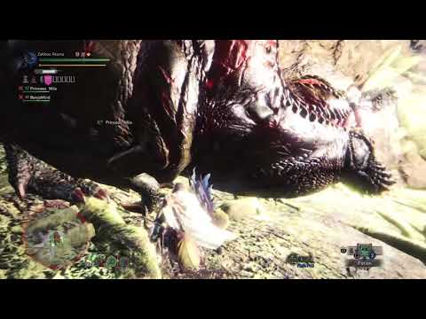 Monster Hunter: World - Fighting Deviljho for the first time with friends