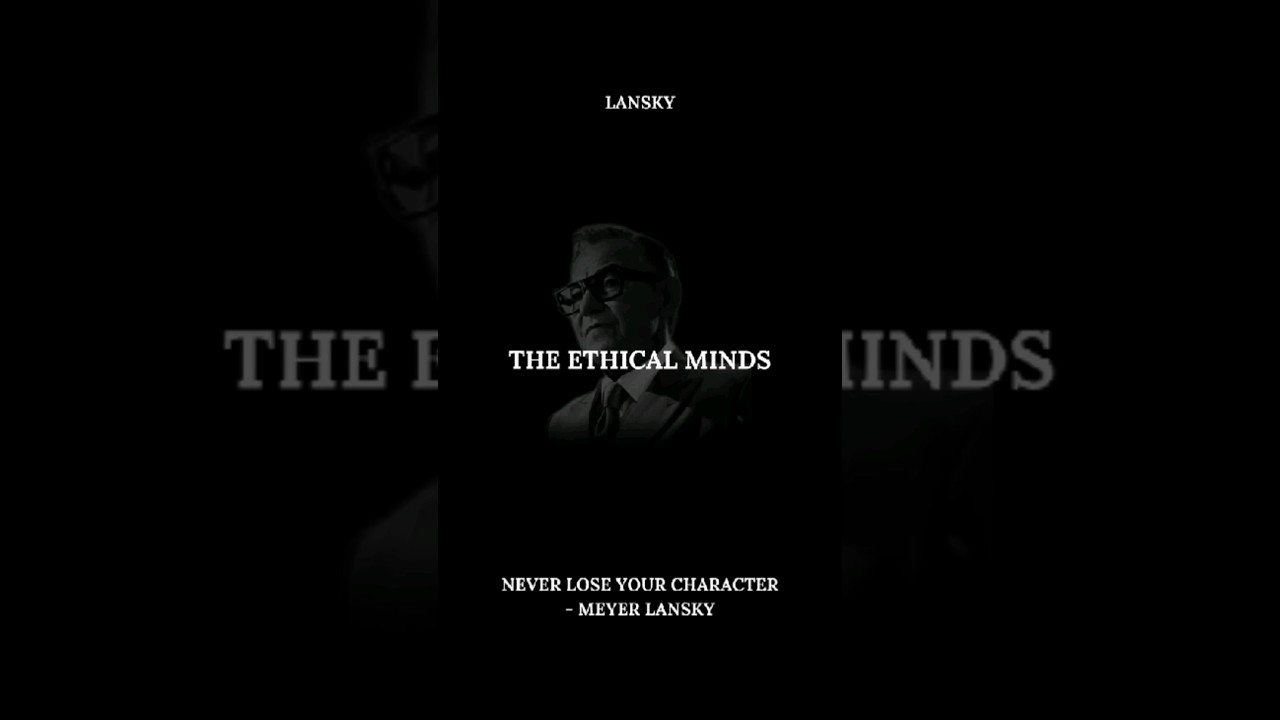 When you lose your character you lose everything | Never lose your character 🗿 Lansky Quote