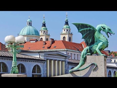 Ljubljana Slovenia From Dragon Bridge "The Most Friendly Slavic City"