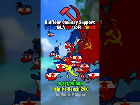 Did Your Country Support Yugoslavia Or USSR #europe #viral #mapping #geography #mapper #memes