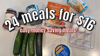 24 Meals For $16 |  Simple Ingredient Budget Friendly Vegetarian Meals | Eat Healthy For Cheap