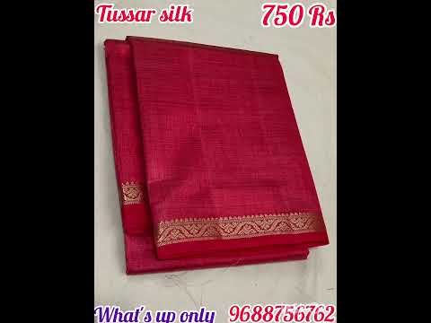 Tussar saree with Running blouse offr sale 750 Rs ship Extra online payment only what'sup 9688756762