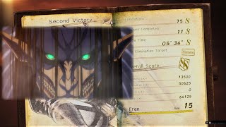 5'34" Second Victory Offline Solo Speedrun Inferno Mode SS Rank | AoT 2: Final Battle PS5