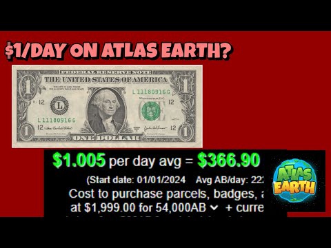 How Many Parcels Gets You $1/Day on Atlas Earth? (as of 2026, US only)
